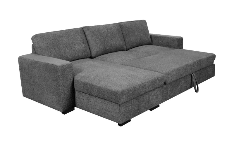 Schlafsofa BOUCLE GRANDI L-Form Hellgrau - Bild 8