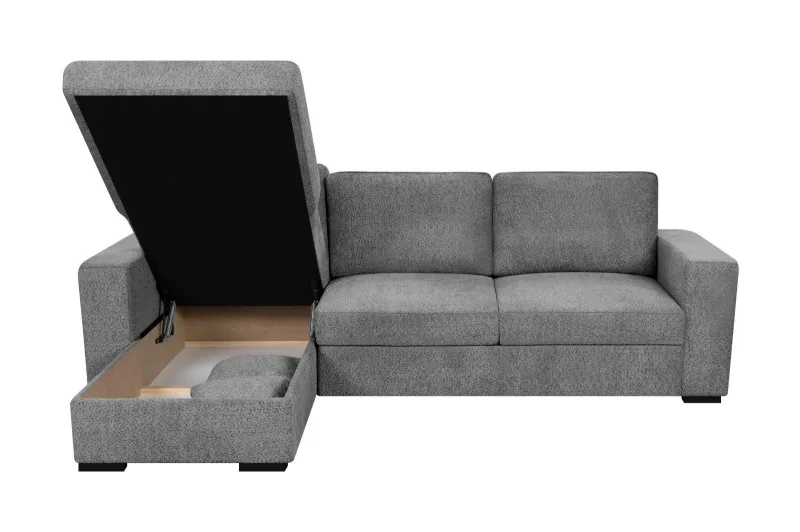 Schlafsofa BOUCLE GRANDI L-Form Hellgrau - Bild 10