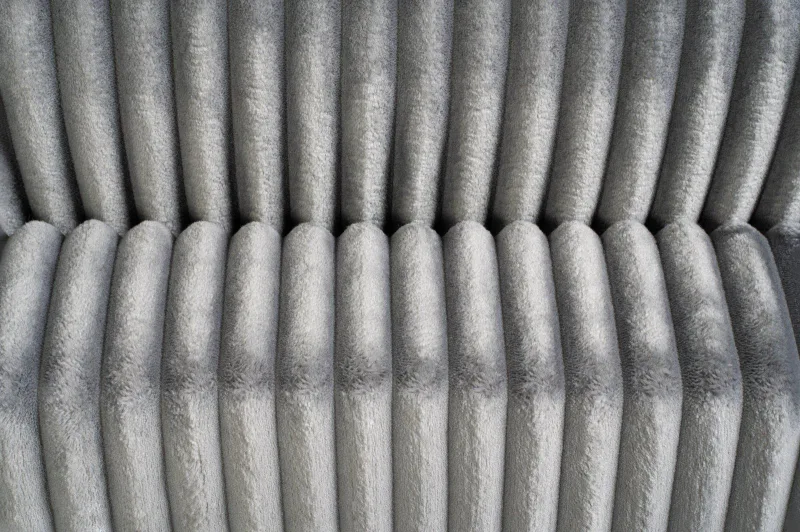 Ecksofa Plüsch Cord VENEZIA in Grau - Bild 7