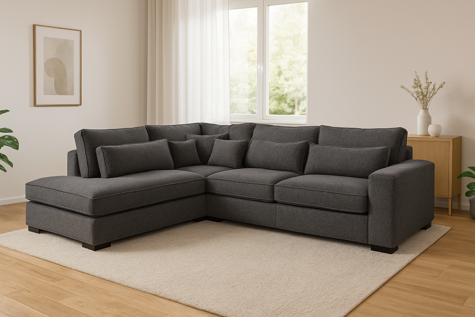 Ecksofa NEBULA 310x250 cm Dunkelgrau