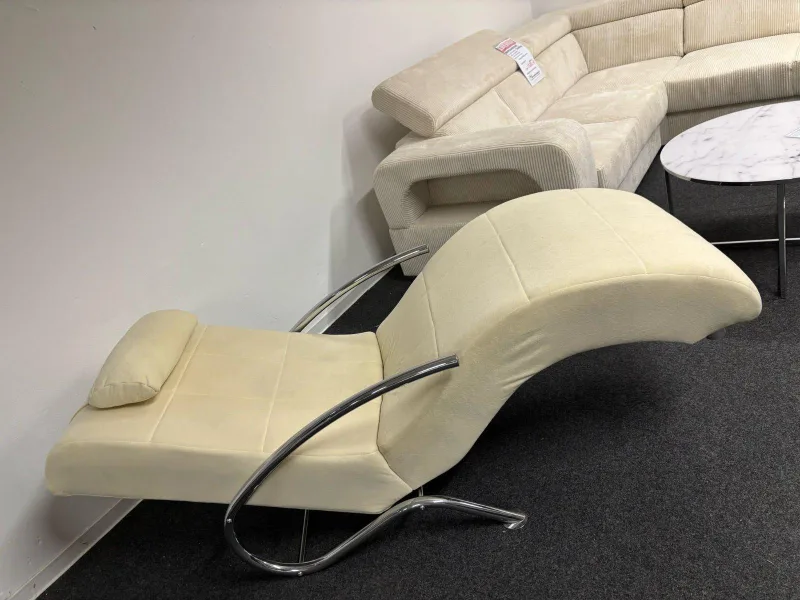 Liegesessel Lombard - Beige Microfaser - Bild 2