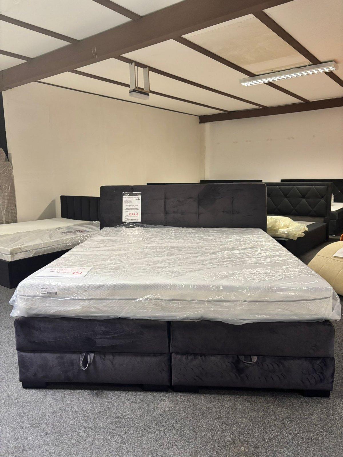 Boxspringbett 140x200cm inkl. Matratze LINDA