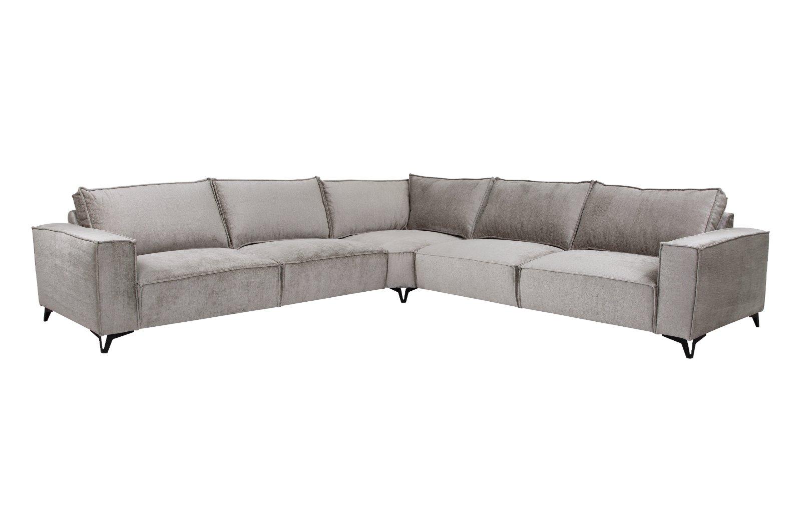 Ecksofa MILAN in Champagner-Silber