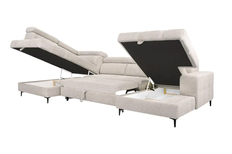 Wohnlandschaft U-Form mit Schlaffunktion - Bild 10