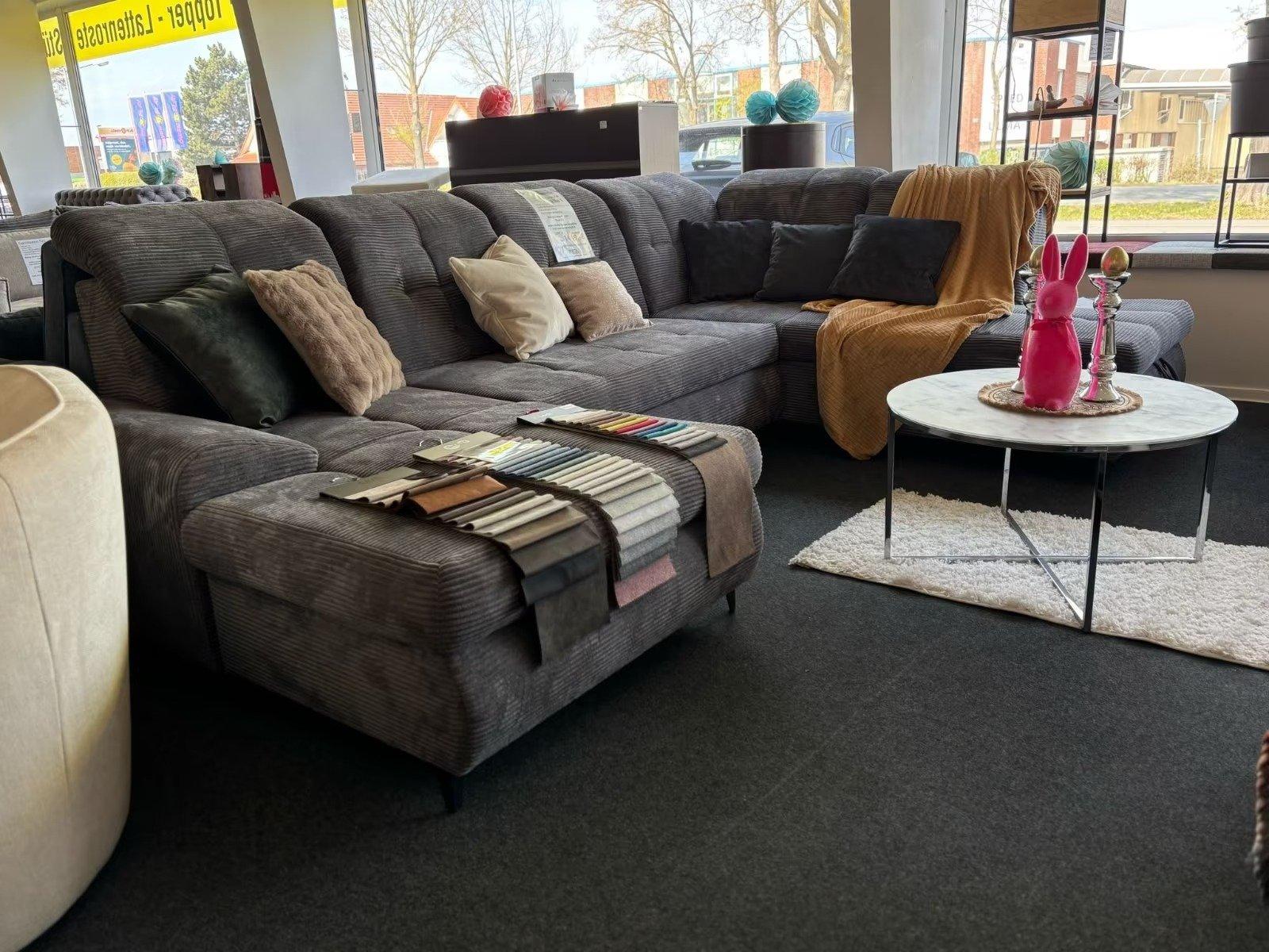 Wohnlandschaft RIVIERA U-Form Schlafsofa