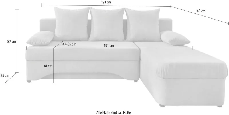 Ecksofa PAULINA mit Schlaffunktion - Bild 5