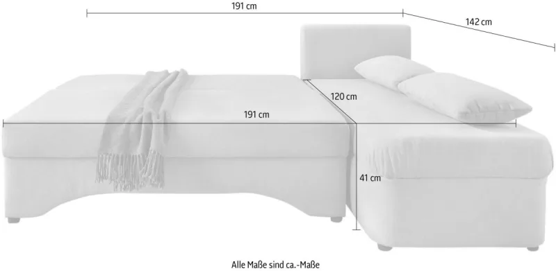 Ecksofa PAULINA mit Schlaffunktion - Bild 6