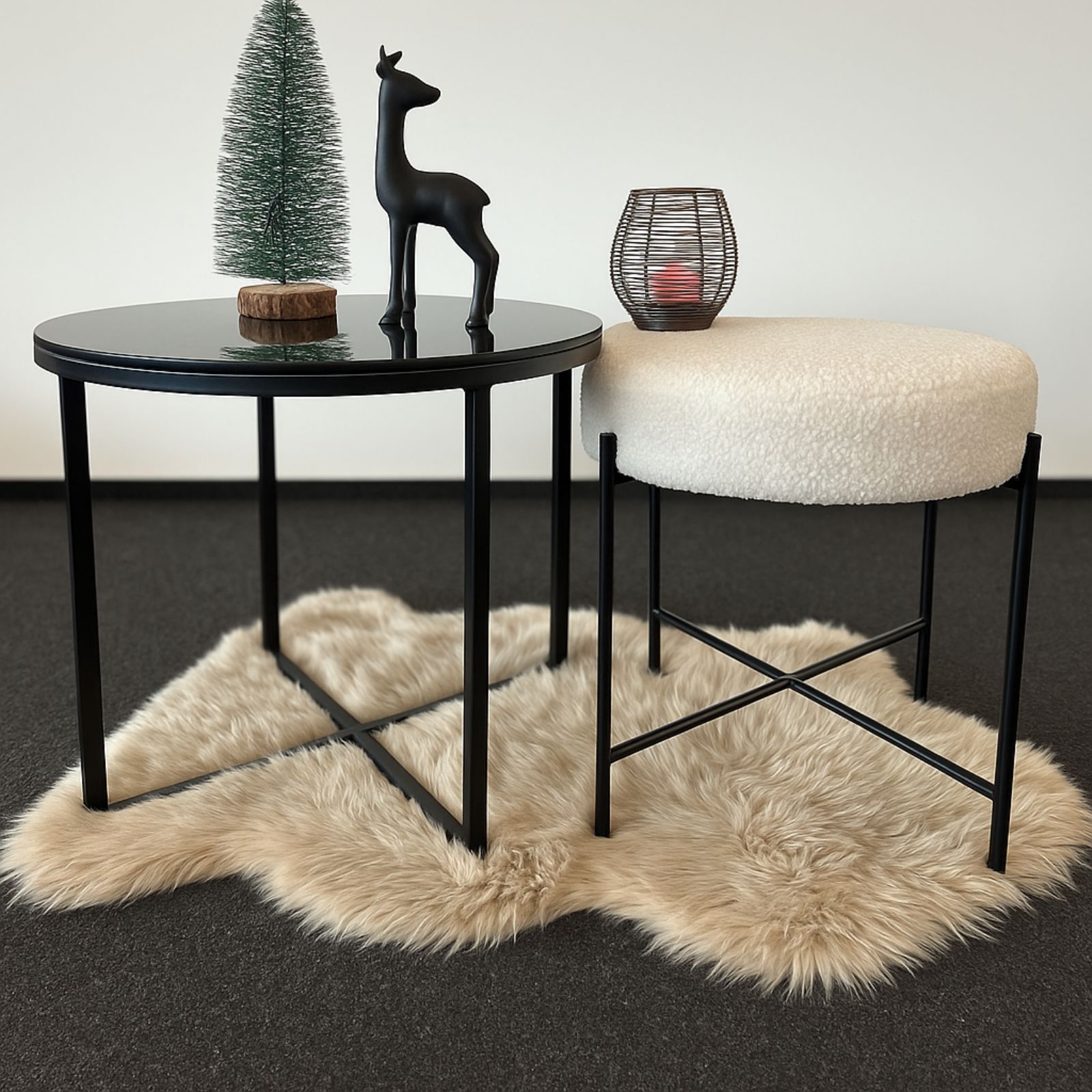 Couchtisch-Set MILA mit Hocker