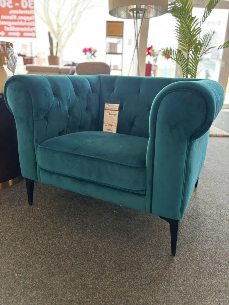 Chesterfield Loungesessel in Türkis - Bild 2