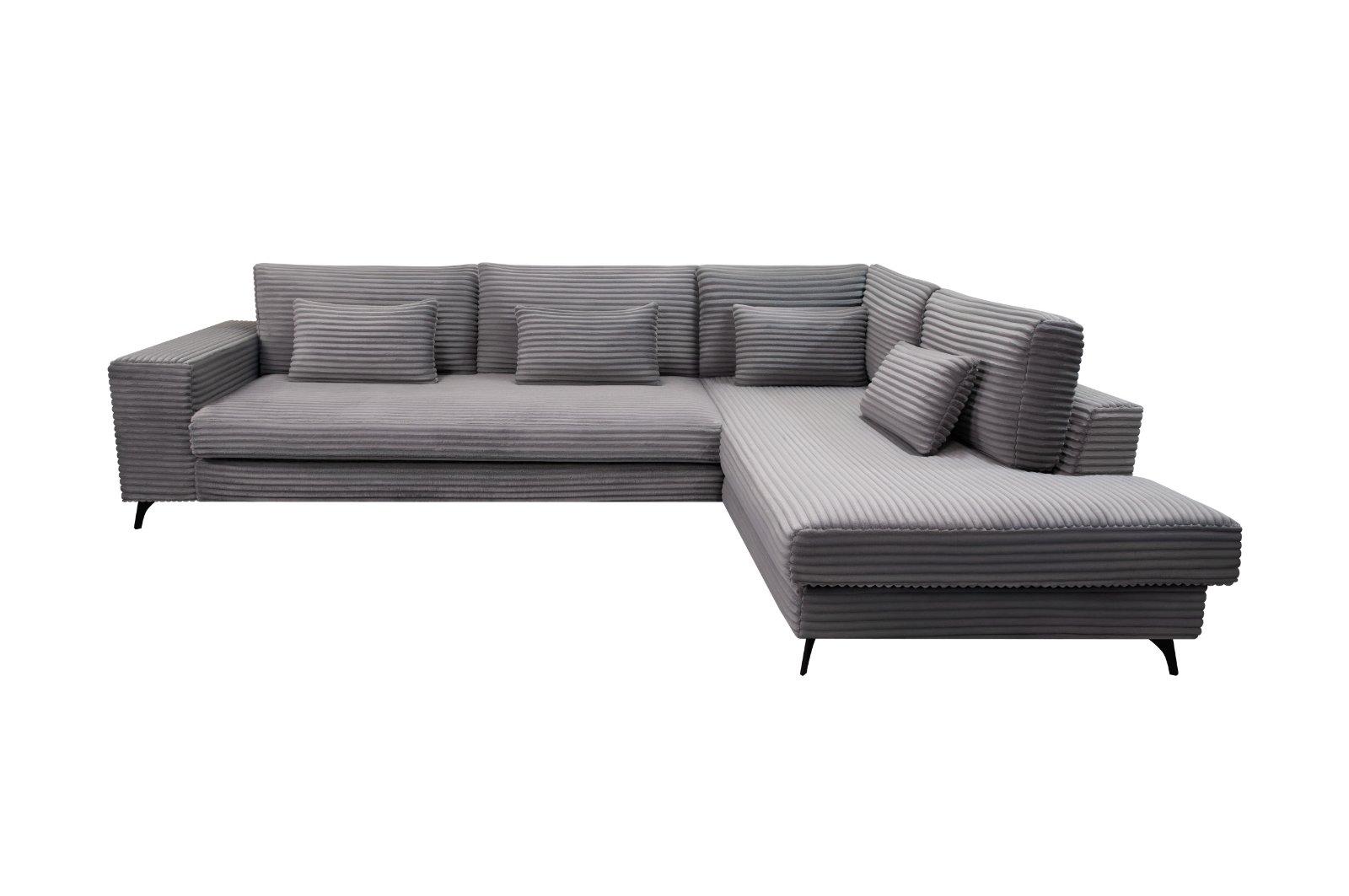 Ecksofa Plüsch Cord Nova Lux