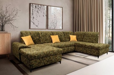 Wohnlandschaft RIVIERA 2 U-Form Schlafsofa