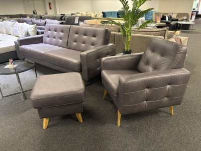 Schlafsofa Garnitur INESSA mit Hocker