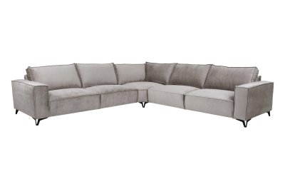 Ecksofa MILAN in Champagner-Silber