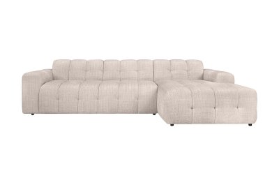 Ecksofa DIAMANTE in Weiß-Creme
