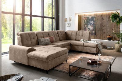 Wohnlandschaft RIVIERA mit Schlaffunktion