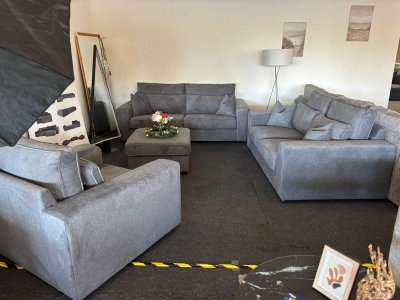 Sofa-Garnitur AMALIA 3-2-1 Hocker