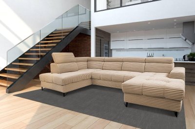 Wohnlandschaft Schlafsofa U-Form ROYALE