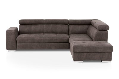 Ecksofa AMADEO mit Schlaffunktion und Hocker