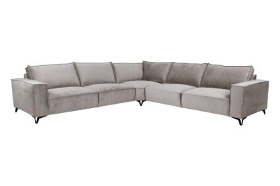 Ecksofa MILAN in Champagner-Silber
