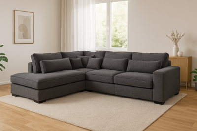 Ecksofa NEBULA 310x250 cm Dunkelgrau