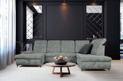 Wohnlandschaft RIVIERA mit Schlaffunktion