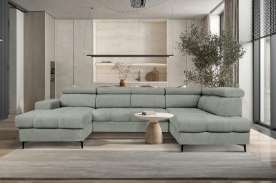 Wohnlandschaft U-Form mit Schlaffunktion ROYALE