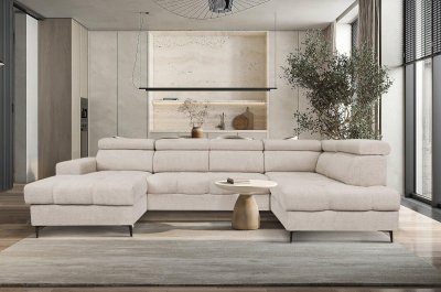 U-Form Wohnlandschaft mit Schlaffunktion