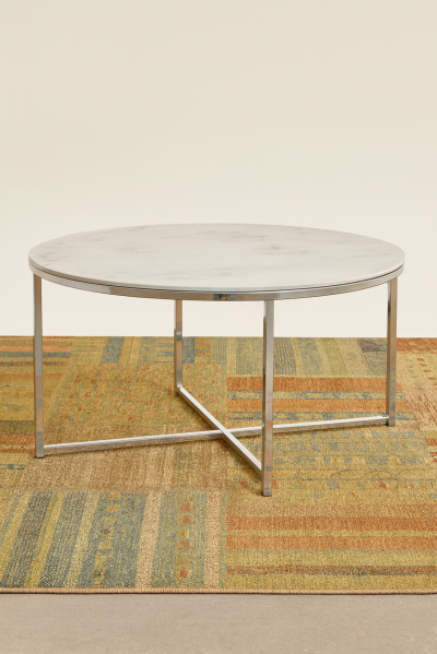 Runder Couchtisch Emma mit Glasplatte